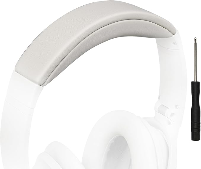 SOULWIT Headband Cover for Bose QuietComfort 45 (QC45)/QuietComfort SE (QC SE)/Quiet Comfort Wireless Headphones, Replacement Headstrap Pad Repair Part - White Smoke
