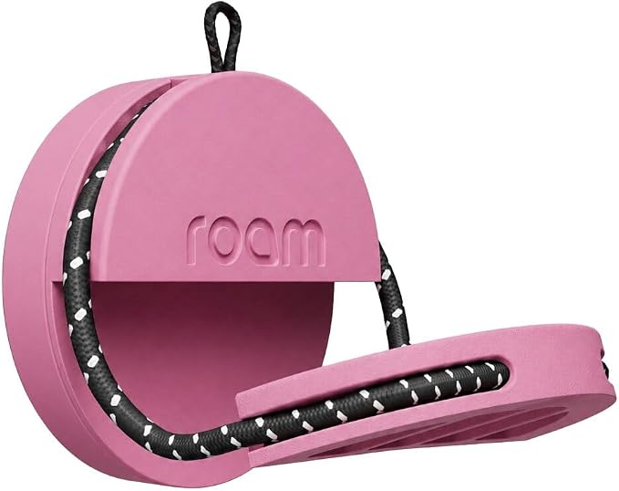 ROAM SMART TRACKER - Bluetooth Tracker & Item Locator for Keys, Luggage, Kid & Pet Gear, (iOS, Android), No App or Subscription, Fast Setup, Waterproof, 1-Pack, Pink