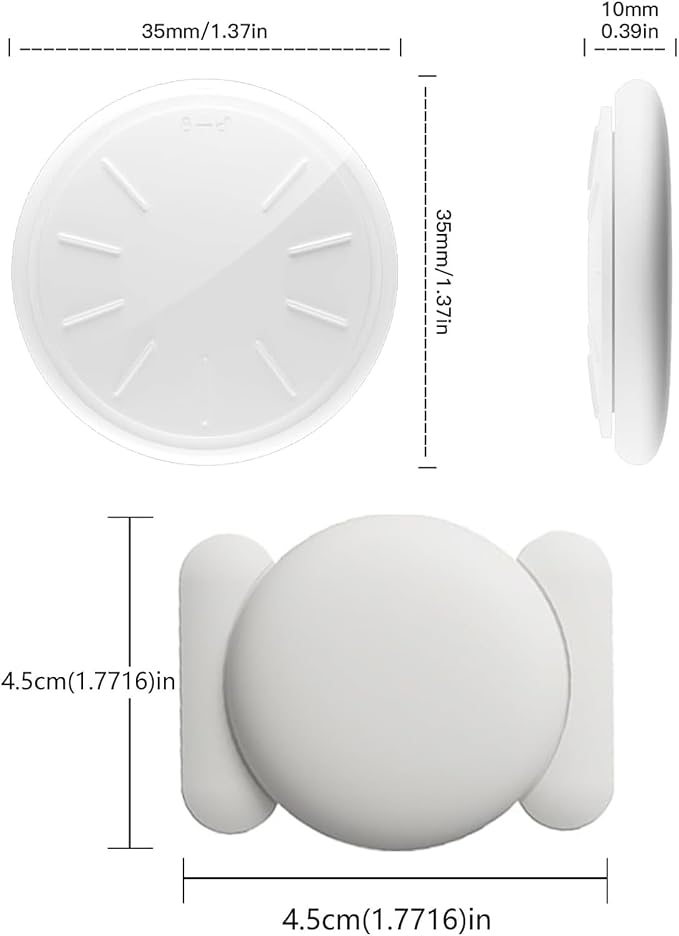 GPS Tracker for Vehicles, 1PCS Mini Hidden Vehicles Tracker with Magnetic Case, Work with Find My (iOS Only), No Monthly Fee Car GPS Tracker (White)