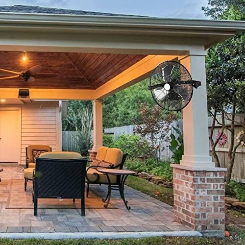 BILT HARD 3000 CFM 14 in. Outdoor Wall Mount Fan, 3-Speed Waterproof Wall Fan Industrial Grade High Velocity Outdoor Fans for Patio, Commercial, Garage, and Gazebo Use- ETL Listed, 2 Pack