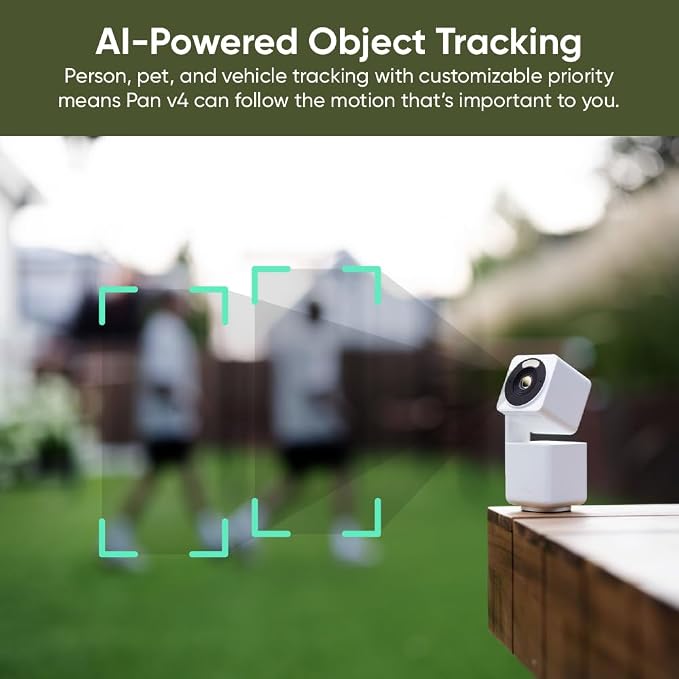 WYZE Cam Pan v4 (2-Pack), 4K Smart Home Security Camera System, AI Indoor/Outdoor Monitor for Baby/Pet/Person/Vehicle, Color Night Vision, 360° Pan/Tilt, 2.4G&5G, Works with Alexa & Google Assistant