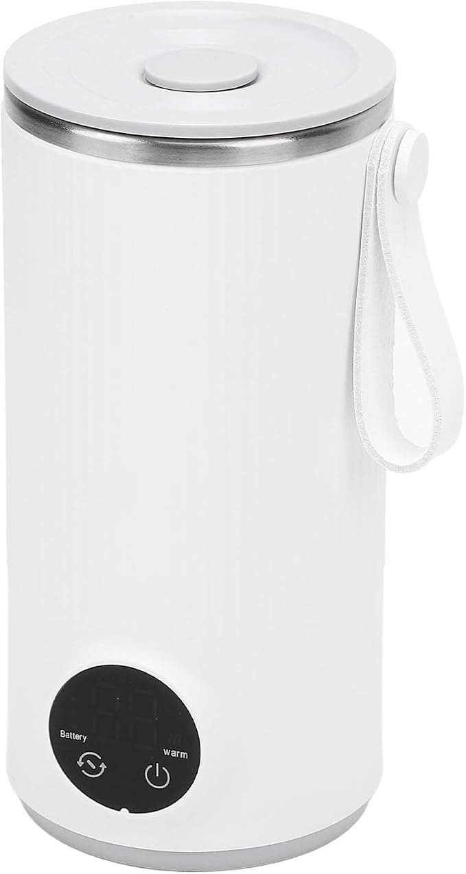 Electric Travel Kettle, Mini Portable Rechargeable Cordless Camping Kettle 6000mAh Small Hot Water Boiler 400ml Electric Kettles Steel