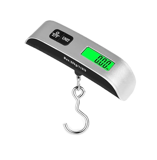 Luggage Weight Scale, 3pcs Mini Portable Digital LCD Display Electronic Portable Scale Travel Luggage Weighing Duffel Bag 110lb/50kg Weight Balance Tool,for Travel(Hook Style)