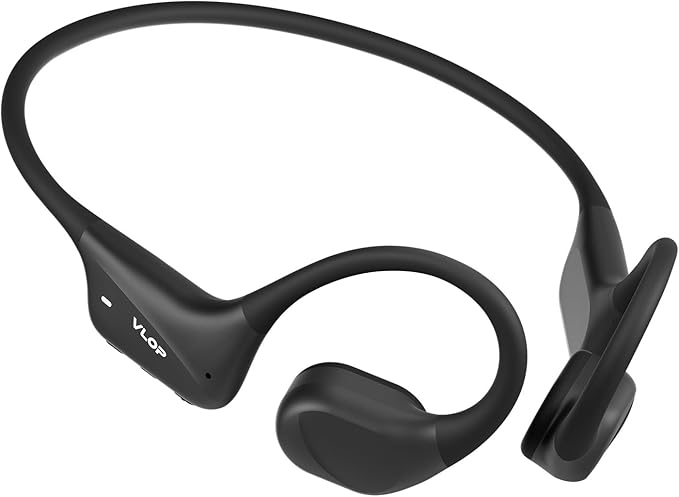 Bone Conduction Headphones for Swimming - Open-Ear Wireless Sport Earbuds with Hybrid Bone & Air Conduction, Built-in MP3 Storage, IPX8 Waterproof, Bluetooth Running Headphones (Midnight Black)