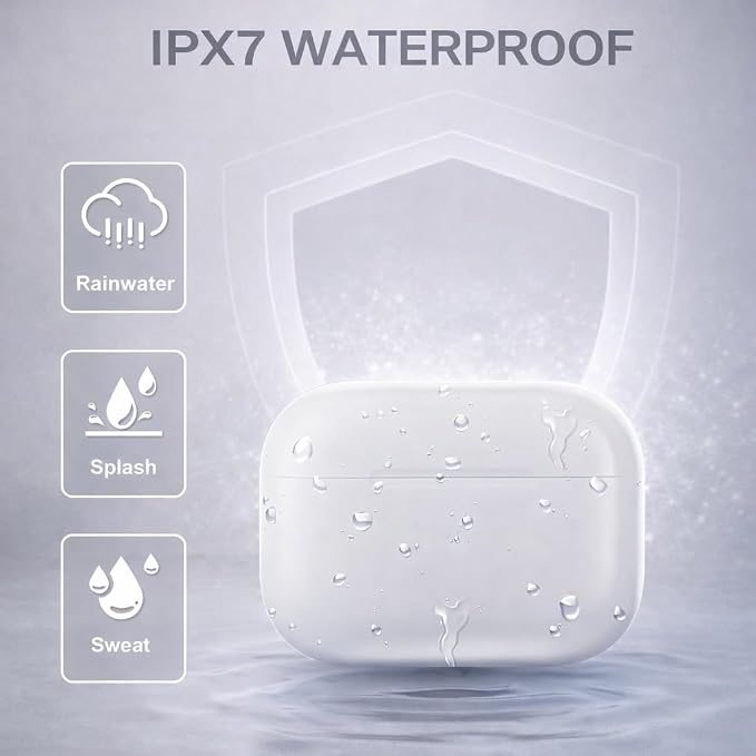 Wireless Earbuds (2nd Gen), Active Noise Cancellation, Bluetooth 5.3, High-Fidelity Sound, IPX7 Waterproof, 40-Hour Playtime, Wireless in-Ear Ear Buds Pro 2 for Apple iPhone/Android, White