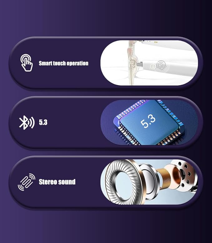 AI Translation Glasses Real-Time Voice Translator Smart Glasses 160+ Languages, Bluetooth 5.4 Wireless Earbuds, 9Hr Battery, Lightweight 29g for Travel Business Meeting (White)