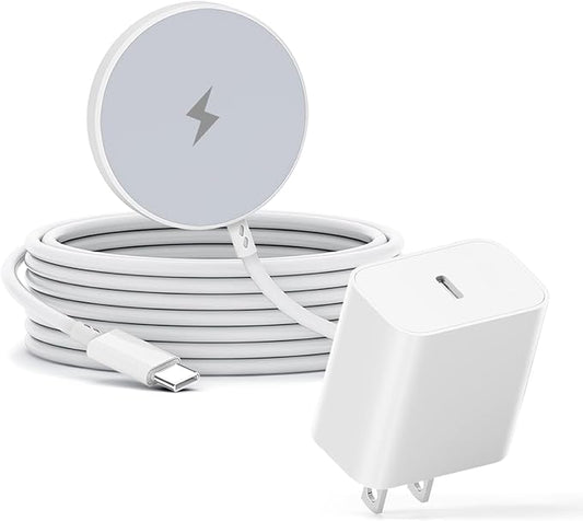 6FT Magnetic Wireless Charger, 15W Fast for Mag-Safe Charger Pad with USB C Quick Charing Block for Apple iPhone 16 Pro Max/16 Pro/16 Plus/16/15/14/13/12 AirPods 4/3/2/Pro 2