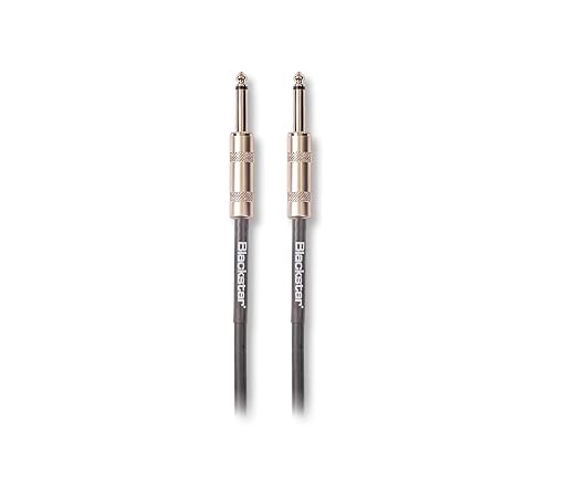 Blackstar 6m (20ft) Instrument Cable Straight ¼” Jack to Straight ¼” Jack for Bass/Electric Guitar/Electro-Acoustic/Keyboard/Amp (BSCABLESTD20FTSS)