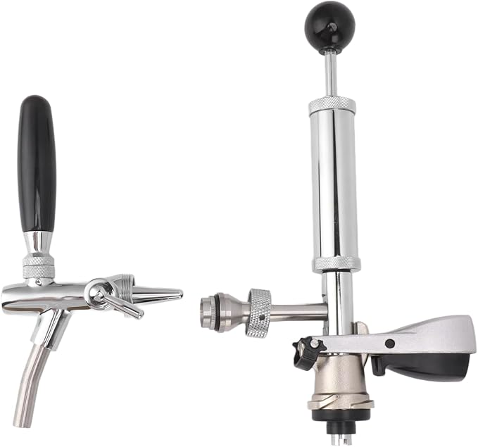 4in Stainless Steel Draft Beer Pump - Leakproof Portable Hand Pump for Homebrew Kegs Party Wedding Camping Picnic Outdoor Use