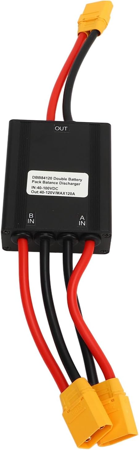 Double Battery Discharge Converter, 40-100V E Dual Battery Parallel Module Adapter, Electric Dual Battery Connector Adapter for Increase Battery Capacity, Interface, 120A