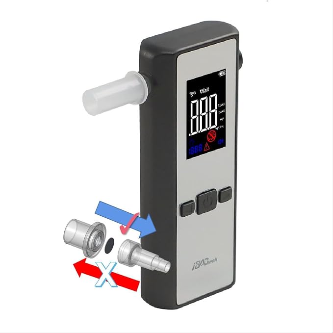 Breathalyzer | Rechargeable Portable Breath Alcohol Tester, Accuracy Breath Alcohol Detector 13x13mm Fuel Cell Sensor. Personal & Professional, User Friendly