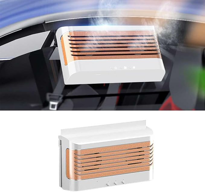 Solar Power Window Vent Rechargeable Car Exhaust Fan, Car Air Purification Fan, Portable Auto Cooling Cooler Fan Mini Summer Air Fan Solar Power Exhaust Fan - White