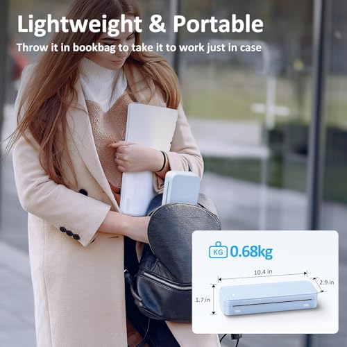 Gloryang Printer & 3 Rolls Paper & 200 Sheets Fan-Fold Paper & Carry Case