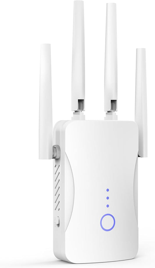 2026 WiFi Extender Signal Booster - 2.4GHz 300Mbps WiFi Booster for Home, Covers Up to 9999 Sq. Ft, Easy Setup, Ethernet Port & Access Point, Stable Internet Performance with 60+ Devices（White）