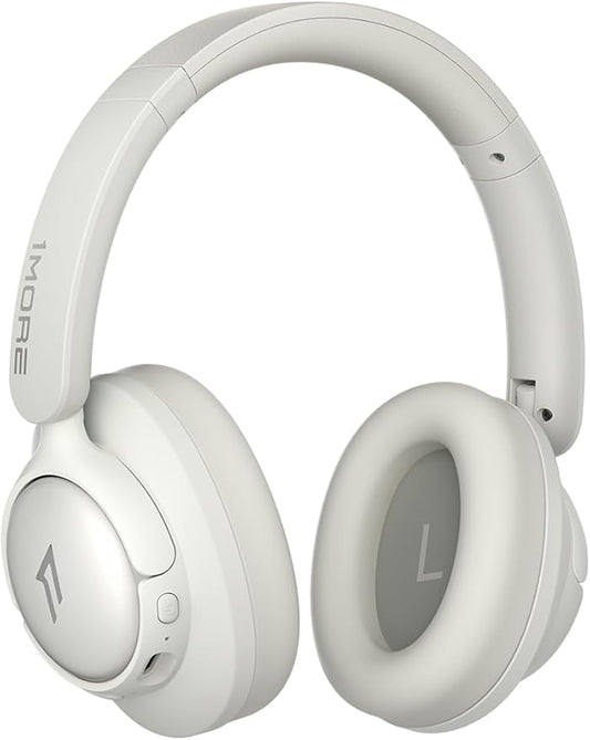 1MORE Wireless Bluetooth Noise-canceling Headphones - HQ31 SonoFlow SE Over-Ear Headphones with Hi-Res Audio, 90H Playtime, Clear Calls, Preset EQ Via App, Comfort for Home Office Travel(Oat White)