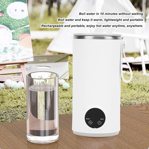 Travel Electric Kettle, Portable Water Kettle with Mixing Function, Adjustable Temperaturem, for Hot Water, Coffee, Tea, Milk, USB Charging, 400ML