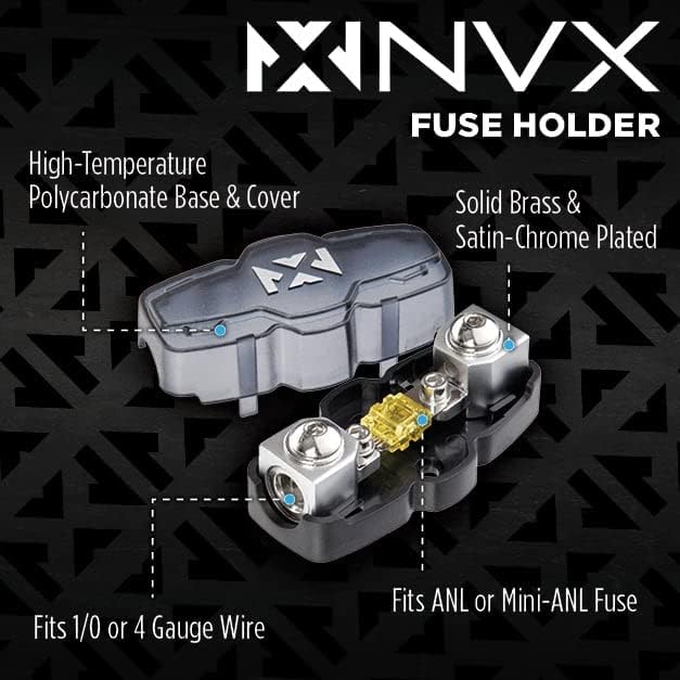 NVX True 8 Gauge AWG 100% OFC Complete Amplifier Wiring Kit with 4-Channel RCA Cable - XKIT84