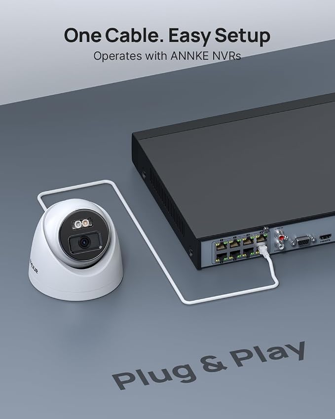 ANNKE C800 4K PoE Security Camera with AI Human/Vehicle Detection, IP Cam with Audio,Wide Angle, Remote Access, Spotlight Night Vision, IP67 Waterproof, H.265+, Support up to 512GB TF Card