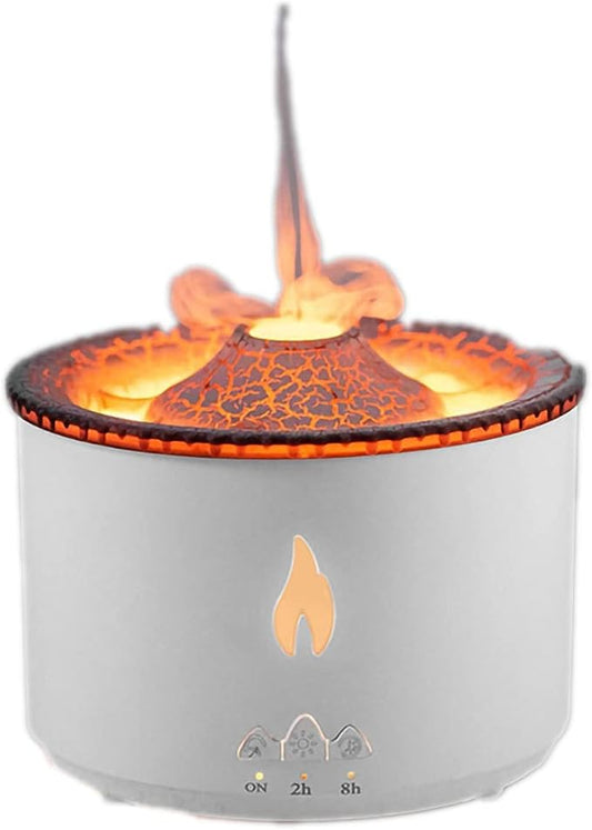 Volcano Diffuser humificador de Aromas Flame Essential Oil Diffuser Bedroom Humidifier with LED Cold Flame Light and Delicate Atomization for Study Living Room Hair Dryers & Accessories