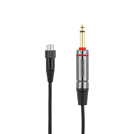 Cableworks by Gator Cases Headliner Series 3-Foot Straight 1/4" with Quiet Switch to TA4F Instrument Cable for Wireless Bodypack Transmitter, (GCWH-TA4F-3QT)