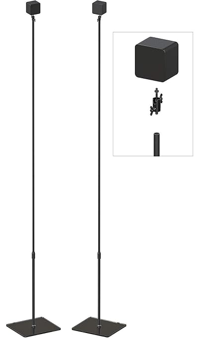 Skywin VR Stand with Glass Base, VR Sensor Stand - 2 Adjustable Stands | Compatible with SteamVR Base Station 2.0, HTC Vive Base Station & Oculus Rift Constellation Sensors - Only Stand Included