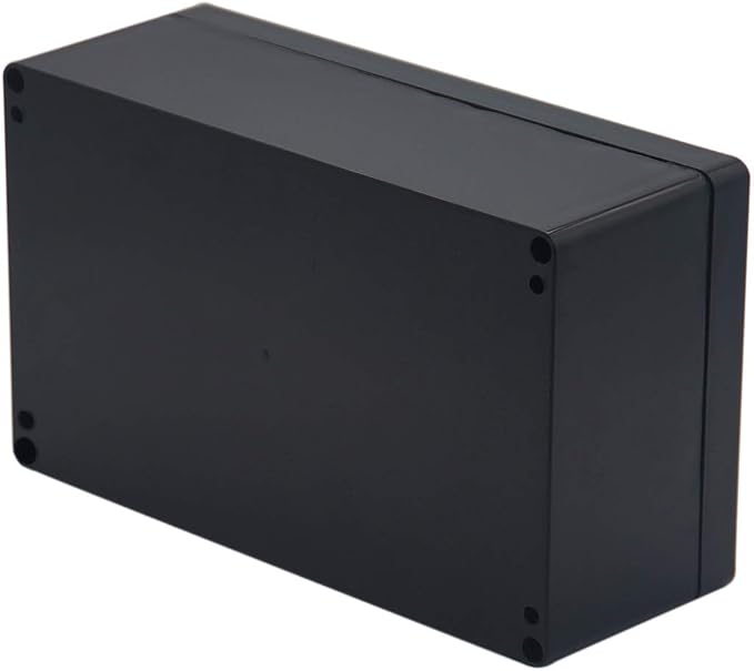 2 Pack Project Box IP65 Waterproof Junction Box ABS Plastic Black Electrical Boxes DIY Electronic Project Case Power Enclosure 7.87 x4.72 x2.95 inch (200x120x75 mm)