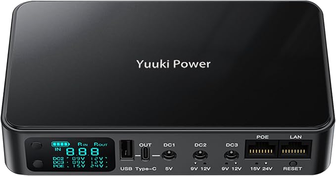 Battery Backup for Router CCTV 18000mAh(56Wh) 12V⎓2A DC UPS 9V⎓2A, Mini UPS USB 5V/3.6A