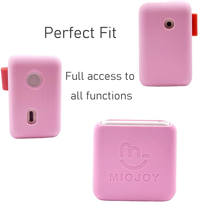Silicone Cover and Travel Case Compatible with Yoto Mini with Headphones, Hard Carrying Case with Shoulder Strap and Adventure Jacket Accessories Set for Yoto Mini, Pink