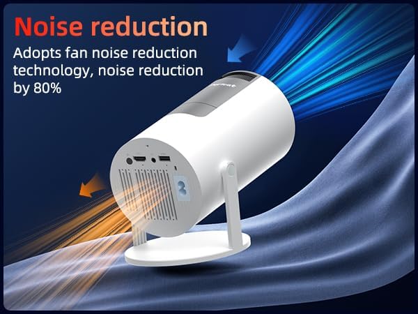 [Auto Keystone] Mini Projector with WIFI and Bluetooth, Pericat Portable Movie Projector with 210° Rotatable, 4K 1080P Home Theater Projector Compatible with Smartphone, TV Stick, Laptop, HDMI, USB