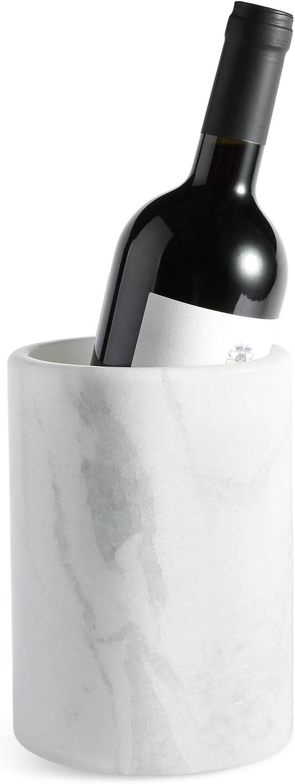 BCS Marble Wine Bottle Chiller - Versatile Wine Chillers for Bottles - Applicable to Kitchen Utensil Holder/Makeup Brush Holder/Pen Holder for desk That Also Serves as Lamp Shade