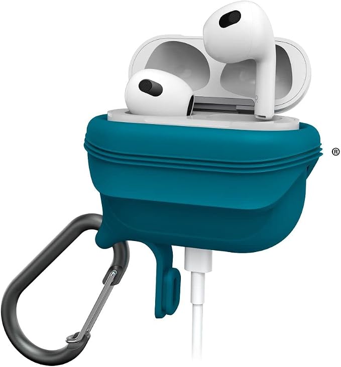 Catalyst Waterproof Case for AirPods 3rd Generation (2021) - Wireless & USB-C Charging Compatible, Drop Protection One Piece Design with Carabiner