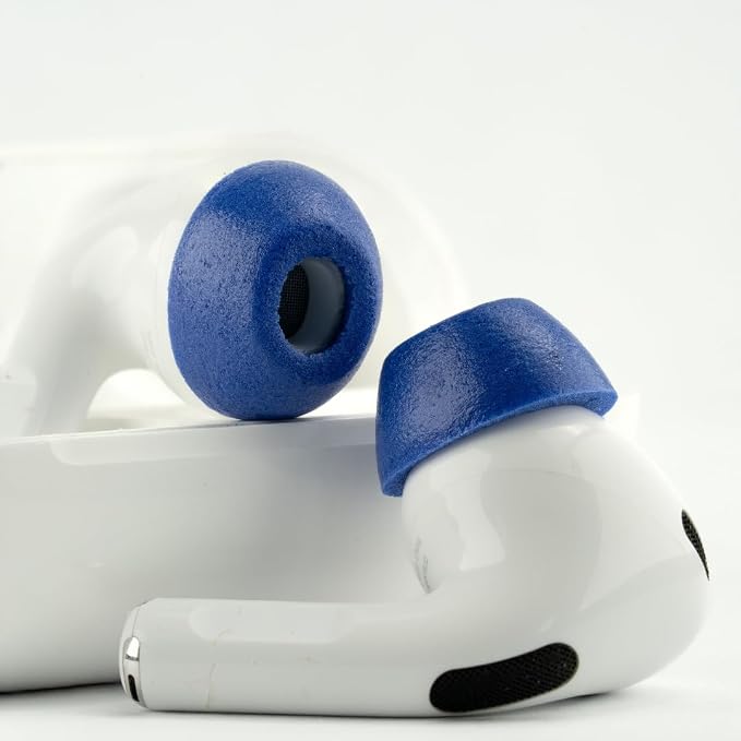 Comply TrueGrip MAX | Premium Memory Foam Replacement Earbud Tips for Apple AirPods Pro 1 & 2 | Long Lasting Comfort, MAX Durability, Secure Fit, Superior Noise Isolation| Blue (Medium) (1 Pair)