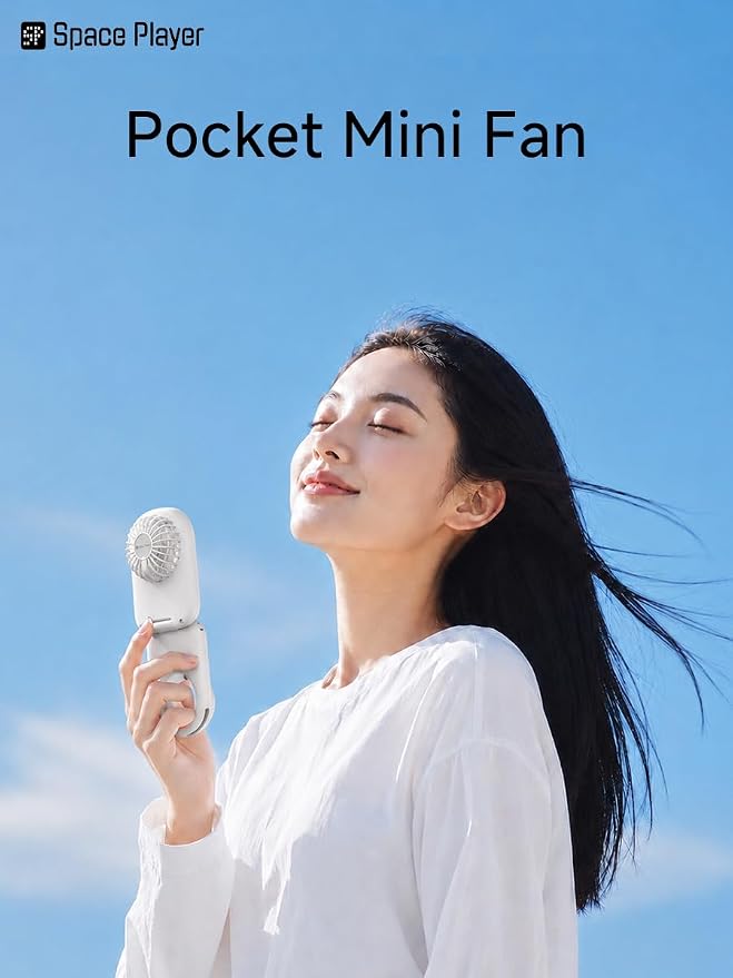 MagSafe Magnetic Cooling Fan for iPhone & Android, Space Player Portable Phone Cooling Fan with LED Light, Rechargeable Mini Handheld Fan, 3-in-1 Magnetic Desk Fan for Gaming, Travel & Outdoor Blue