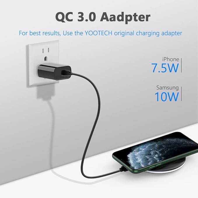 [3 Pack] Wireless Charging Pad with Quick Adapter