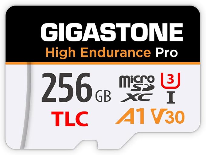 【5 Yrs Free Data Recovery】【Dash Cam】 GIGASTONE 256GB Micro SD Card, TLC High Endurance Pro, Speed Up to 100MB/s, Compatible with REDTIGER Rove VIOFO VANTRUE PRUVEEO ARIFAYZ, MicroSDXC UHS-I A1 V30 U3