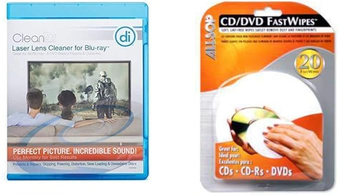 Digital Innovations CleanDr for Blu-Ray Laser Lens Cleaner Bundle for Blu-Ray/DVD/Gaming Consoles