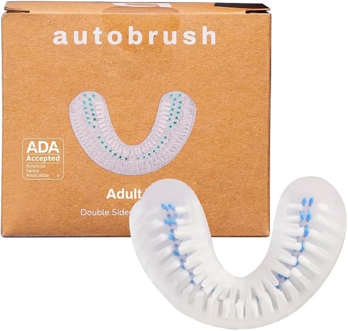 Autobrush Double Sided Brush Head Replacement with Nylon bristles, Adults (XL, Pack of 1)