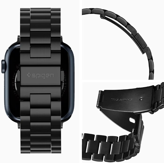 Spigen for Apple Watch Band, Modern Fit Compatile with Ultra 3/2/1 49mm, Series 11/10 46mm, 9/8/7 45mm, SE3/SE2/SE/6/5/4 44mm, 3/2/1 42mm Premium Business Wristband Strap