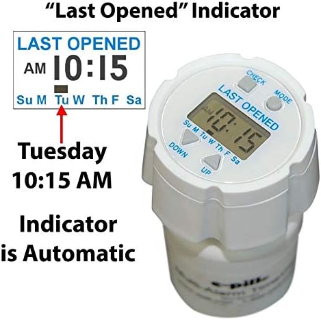 e-Pill TimeCap – Smart Pill Bottle Cap with Last Opened Time Stamp & Up to 24 Daily Alarms