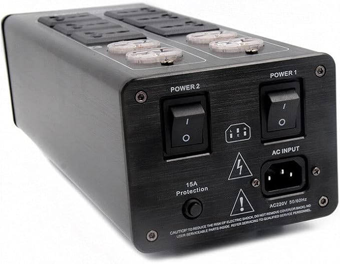 3000W 15A 100-240V AC8.8 Advanced Audio Power Purifier Filter AC Power Socket Video Noise Eliminator/Line Conditioner/Whole Entertainment System Protection