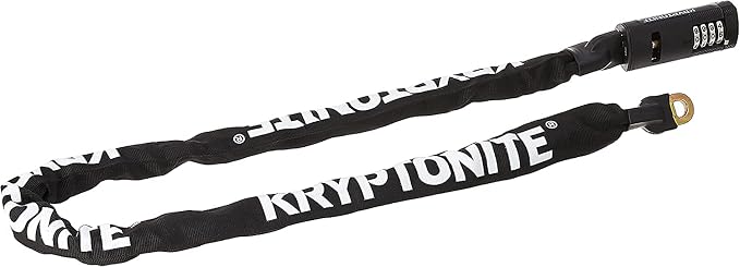Kryptonite Keeper 712 Combo Bike Chain Lock, 4-Foot 7mm Steel Heavy Duty Anti-Theft Resettable Combination Chain for Bicycles, E-Bikes & Scooters, Sold Secure Bronze | chain-bike-locks
