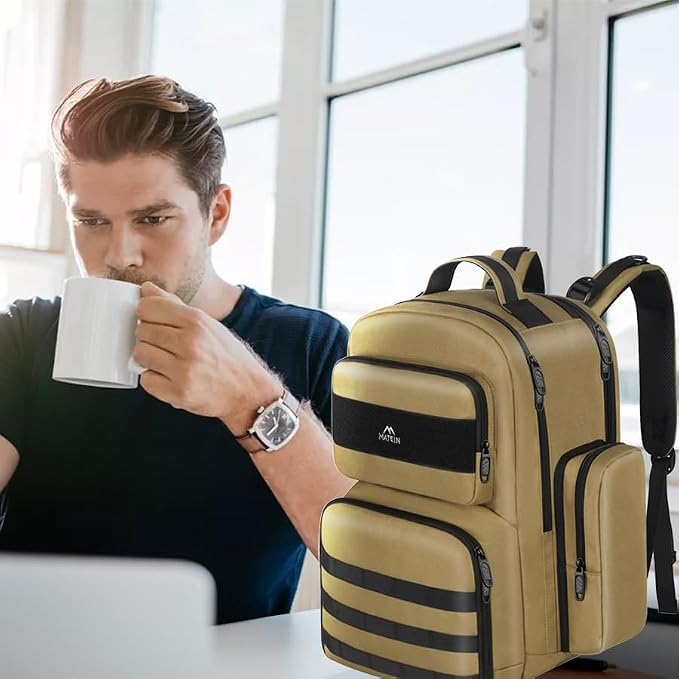 MATEIN Lunch Backpack for Men, 15.6 Inch Travel Laptop Backpack | Insulated Cooler Bag, Lunch box Rucksack, Extra Large Water Resistant College Work Computer Daypack, Gifts for Men