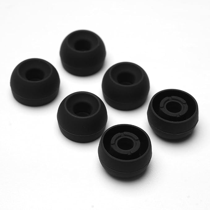 Divinus Velvet Wide Bore Silicone Eartips for 4-6mm Nozzle, Replaceable IEM Earbud Tips with Enhanced Sound Quality and Comfort (ML(3 Pairs))