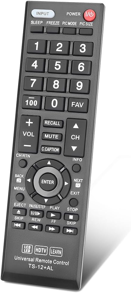 Gvirtue Universal Remote Control Compatible Replacement for Toshiba TV/ HDTV/ LCD/ LED, CT-90325 CT-90326 CT-90329 CT-8037 CT-90302 CT-90275 CT-90 CT-90366