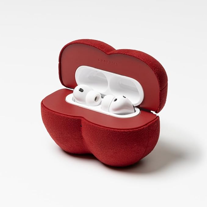 CASETiFY Red Cherry AirPods Pro 3 Case with Ring [2-in-1 Earbuds Case & Stylish Bag Charm/Easy Attachment/Shockproof]