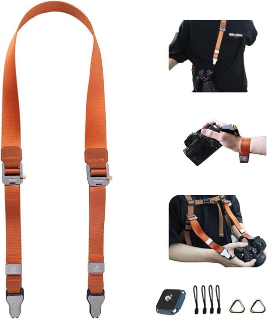3-in-1 Camera Strap, Quick Release Shoulder Strap for Camera with Fast ConnectIncludes Wrist Strap & Bag Hanger, Multi-Use Carrying System for Cameras & Backpacks