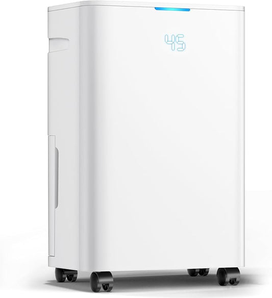 Dehumidifier, Max 80 Pint Dehumidifier for Basement, Up to 4500 Sq.Ft with Drain Hose,Humidity Control and Auto Shut-off,Quiet Smart Compressor for Home, Bathroom, Garage and Large Rooms
