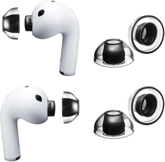 XELASTEC 2 AirPods Pro 3 Ear Tips Replacement – Body-Heat Adaptive Material, Seamless Seal, 12-Hole Micro Filter, Secure Fit Anti-Slip Earbud Tips, AirPod Pro Replacement Tips (L)