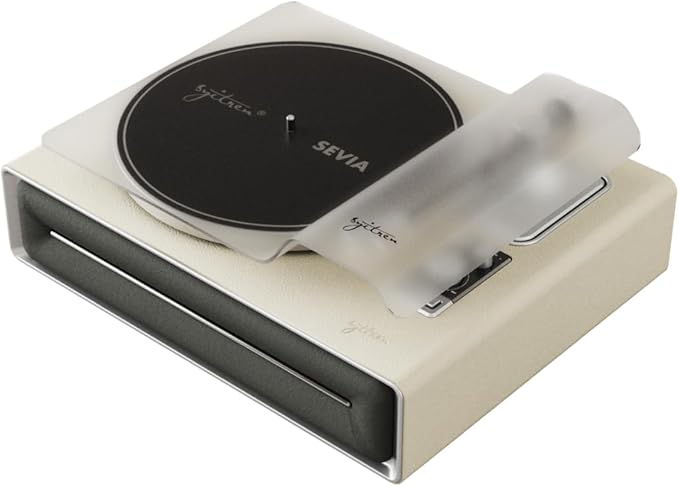 syitren SEVIA Record Player Vintage Turntable for Vinyl Records with Built-in Speakers Bluetooth Retro Phonograph