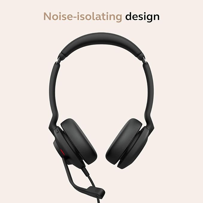 Jabra Evolve2 30 SE (2025 Version) Wired Dual-Ear Headset with Microphone for Work – Computer Headset - New USB-A and USB-C Cable - Goes with All Online Meeting Platforms - Black